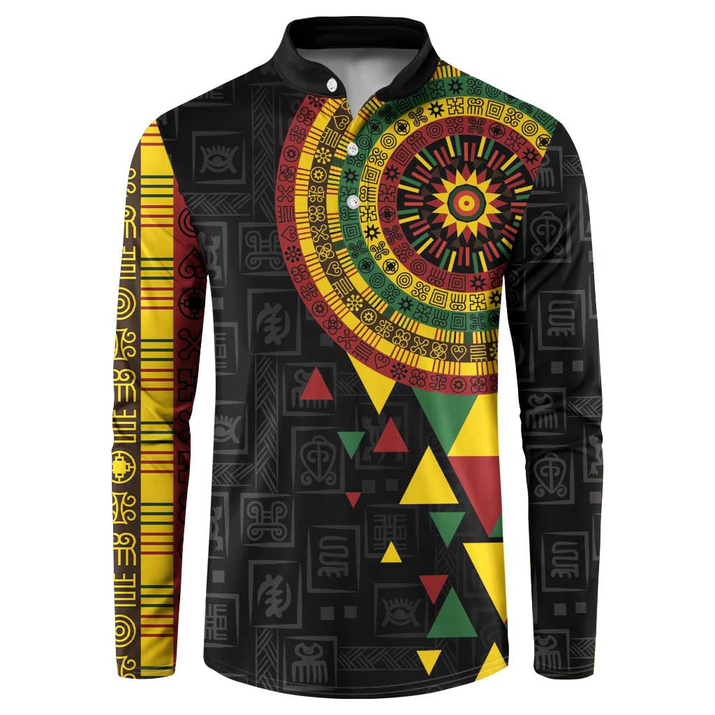 Personalized Adinkra Akan Culture Button Sweatshirt Afrikan Colors