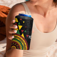 Personalized Adinkra Akan Culture 4 in 1 Can Cooler Tumbler Afrikan Colors