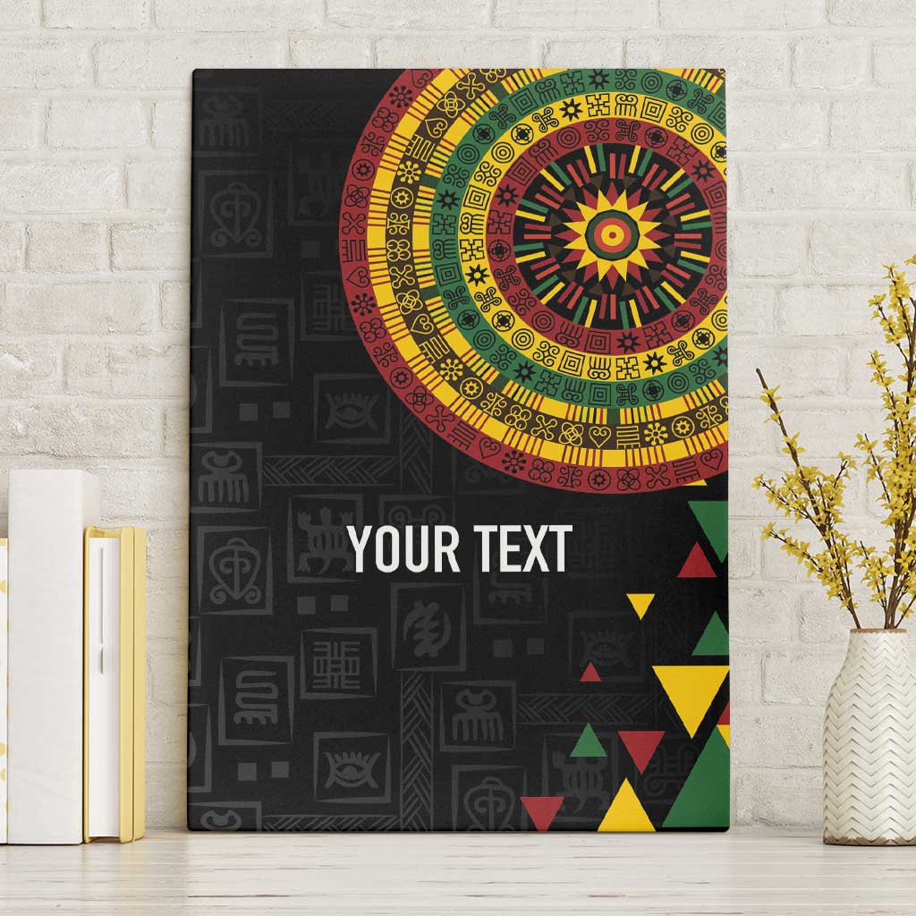 Personalized Adinkra Akan Culture Canvas Wall Art Afrikan Colors