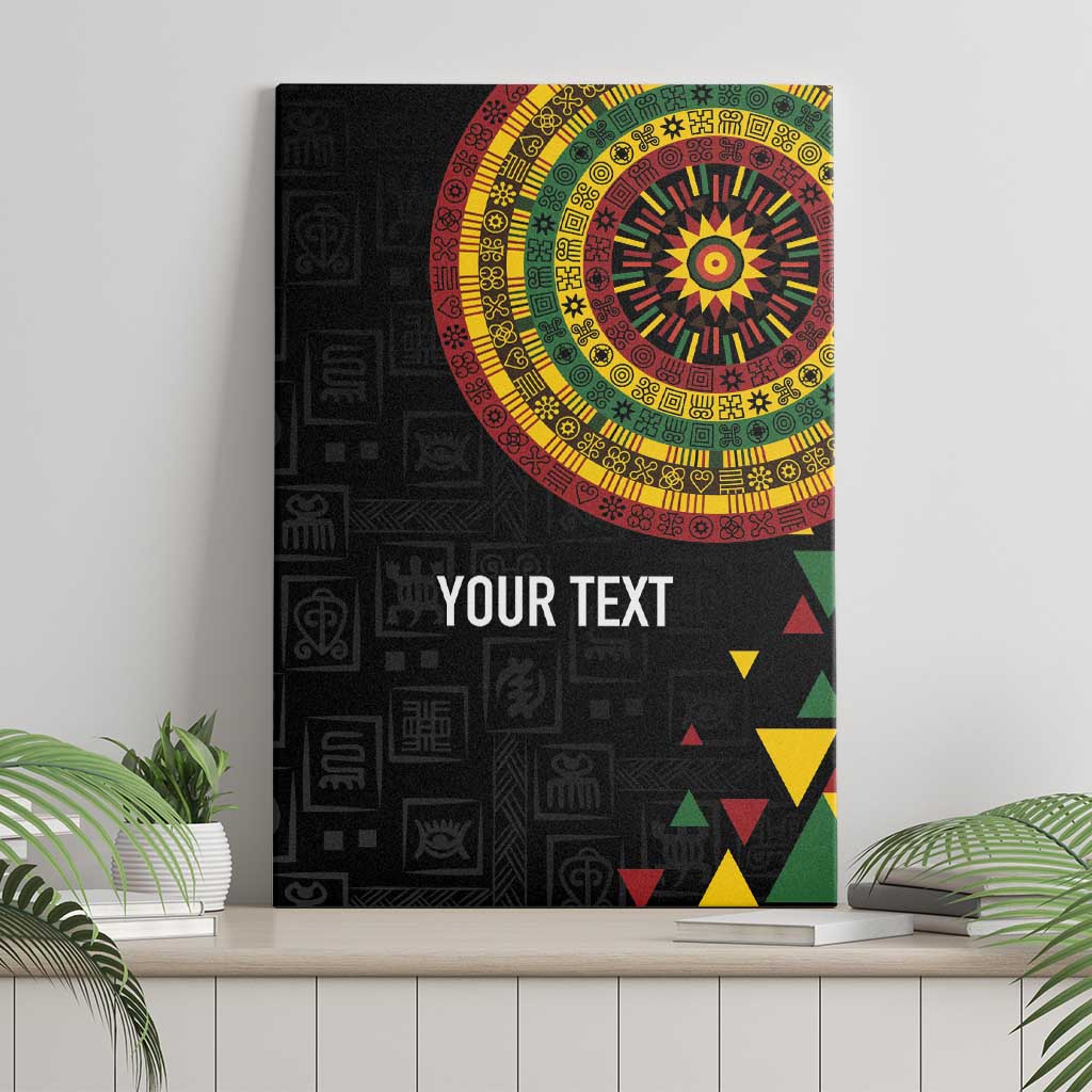 Personalized Adinkra Akan Culture Canvas Wall Art Afrikan Colors