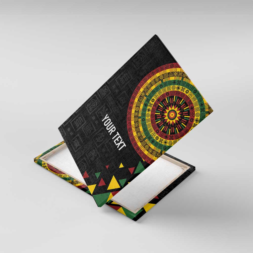 Personalized Adinkra Akan Culture Canvas Wall Art Afrikan Colors