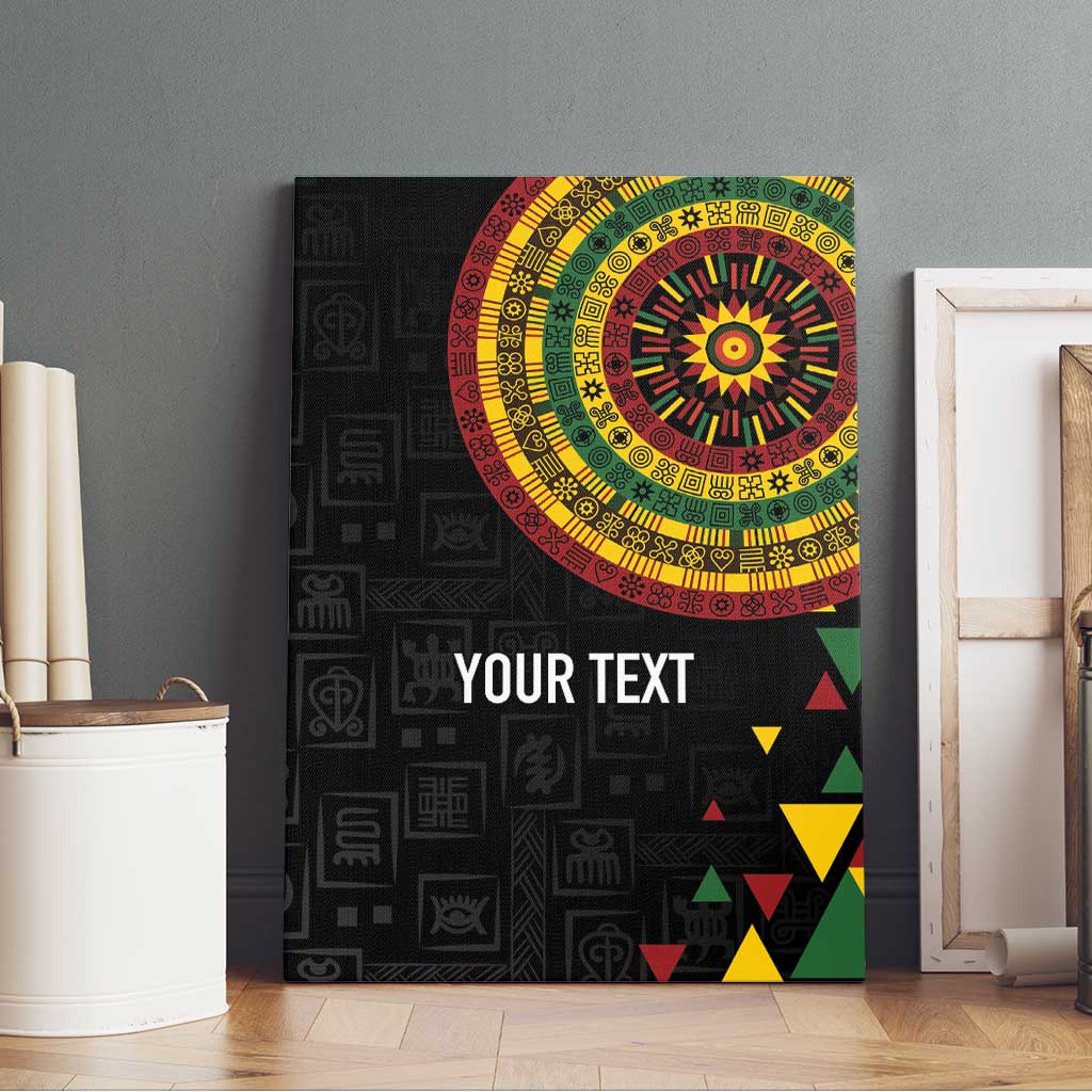 Personalized Adinkra Akan Culture Canvas Wall Art Afrikan Colors