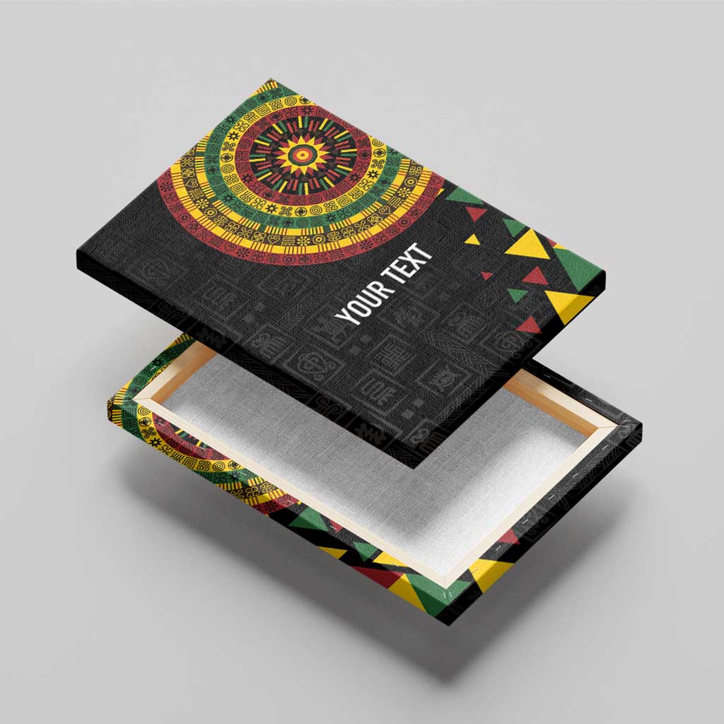 Personalized Adinkra Akan Culture Canvas Wall Art Afrikan Colors