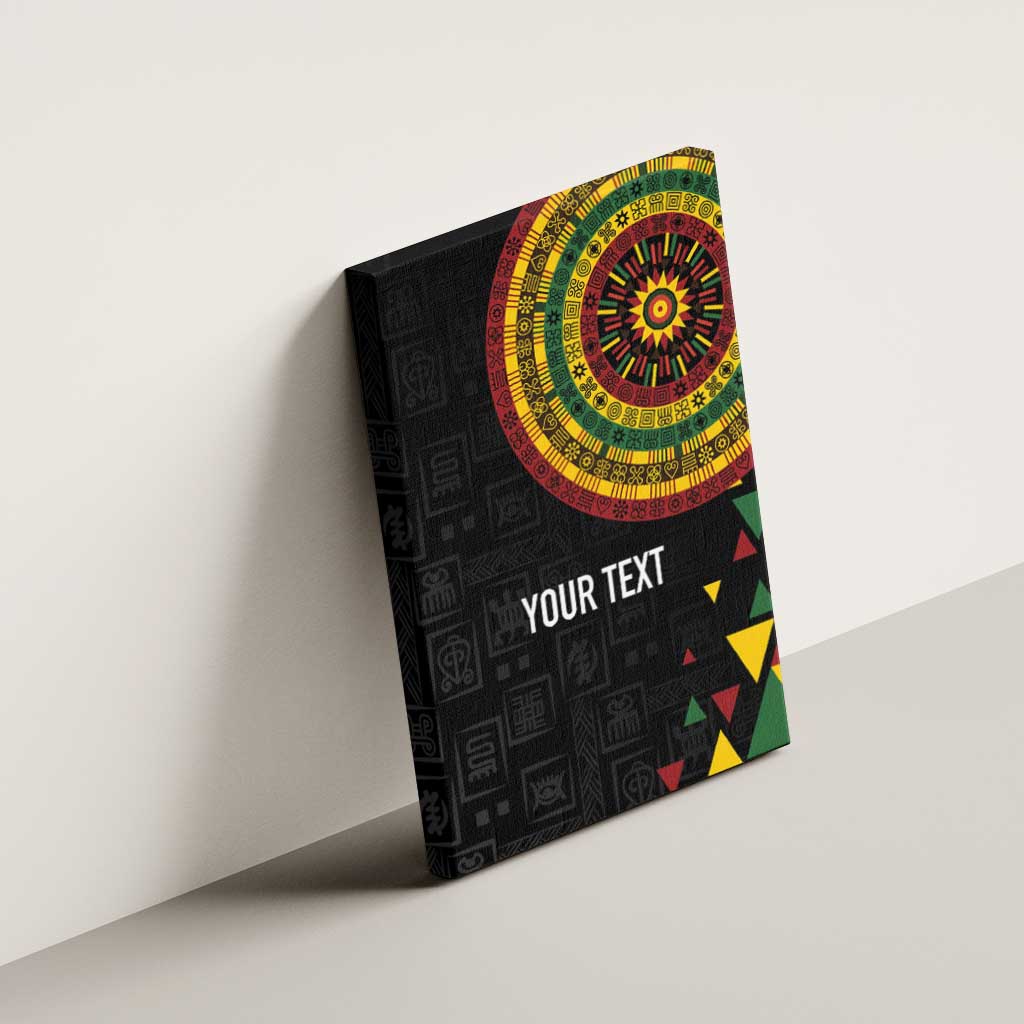 Personalized Adinkra Akan Culture Canvas Wall Art Afrikan Colors