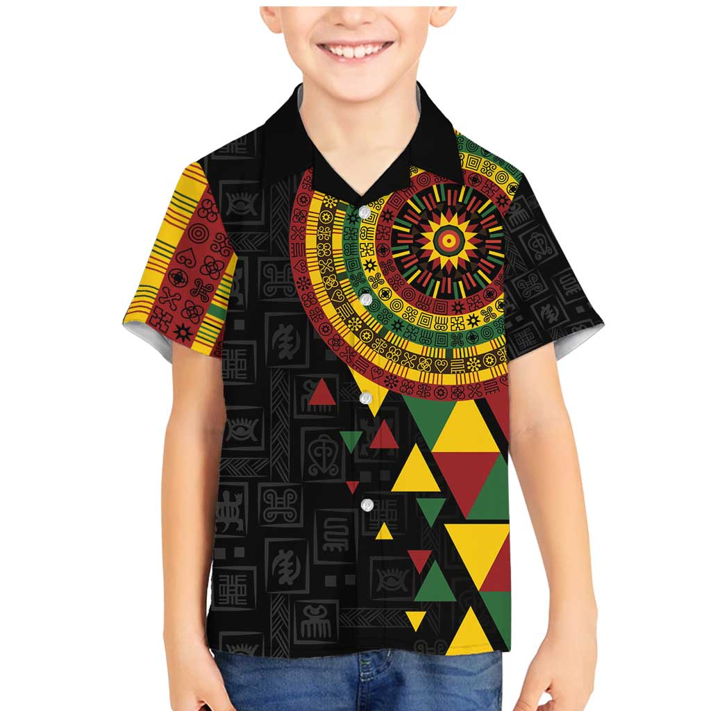 Personalized Adinkra Akan Culture Family Matching Mermaid Dress and Hawaiian Shirt Afrikan Colors