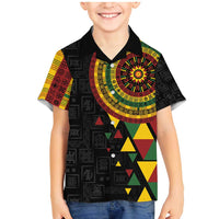 Personalized Adinkra Akan Culture Family Matching Mermaid Dress and Hawaiian Shirt Afrikan Colors