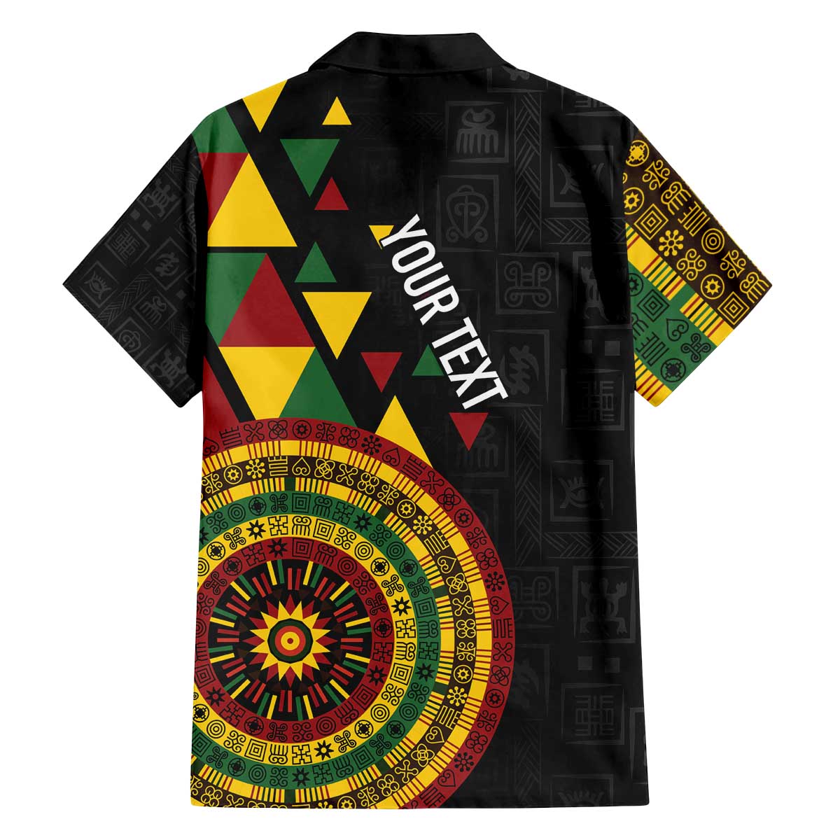Personalized Adinkra Akan Culture Family Matching Off The Shoulder Long Sleeve Dress and Hawaiian Shirt Afrikan Colors