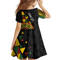 Personalized Adinkra Akan Culture Family Matching Off Shoulder Short Dress and Hawaiian Shirt Afrikan Colors