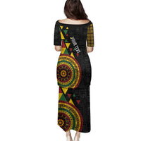 Personalized Adinkra Akan Culture Family Matching Puletasi and Hawaiian Shirt Afrikan Colors