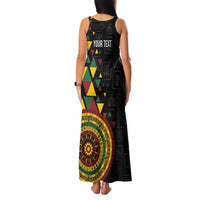 Personalized Adinkra Akan Culture Family Matching Tank Maxi Dress and Hawaiian Shirt Afrikan Colors