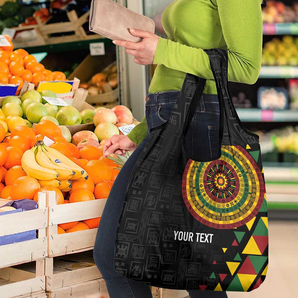 Personalized Adinkra Akan Culture Grocery Bag Afrikan Colors