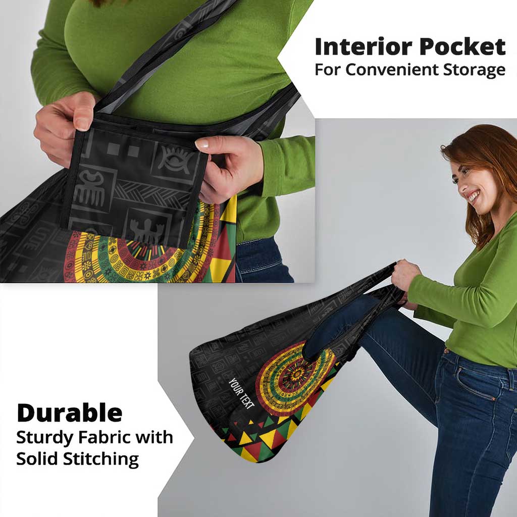Personalized Adinkra Akan Culture Grocery Bag Afrikan Colors