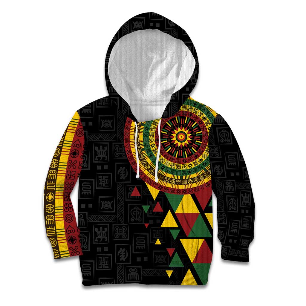 Personalized Adinkra Akan Culture Kid Hoodie Afrikan Colors