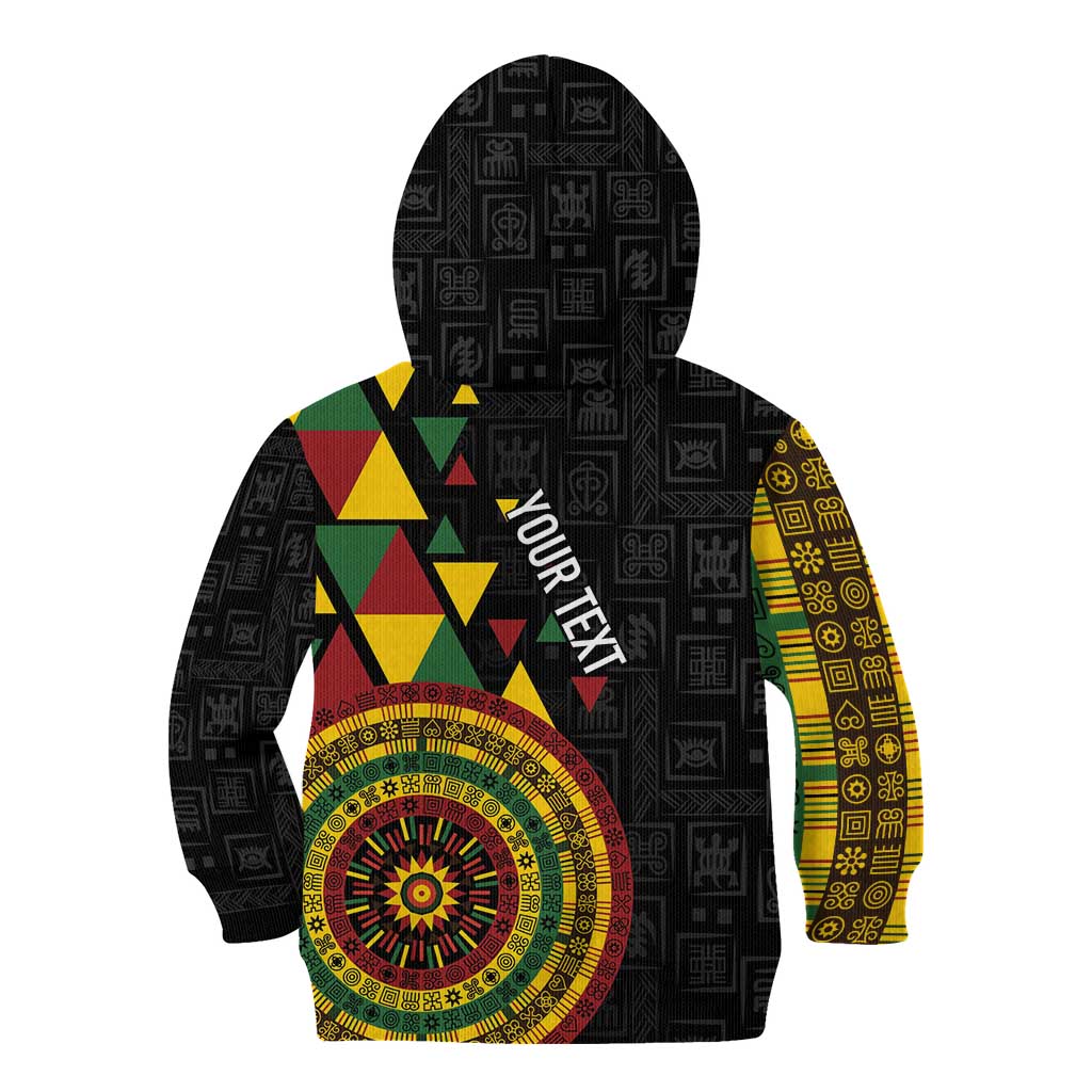 Personalized Adinkra Akan Culture Kid Hoodie Afrikan Colors