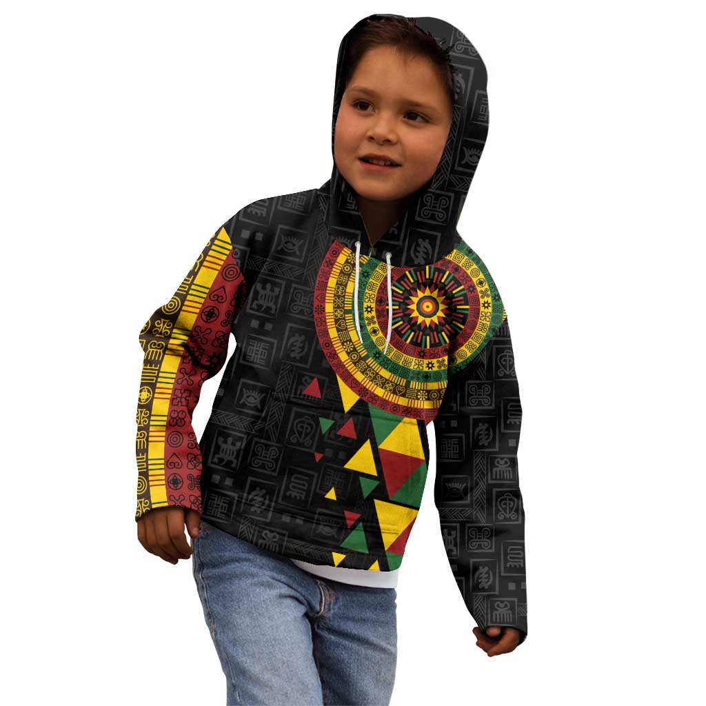 Personalized Adinkra Akan Culture Kid Hoodie Afrikan Colors