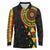 Personalized Adinkra Akan Culture Long Sleeve Polo Shirt Afrikan Colors
