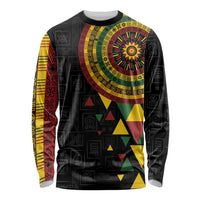 Personalized Adinkra Akan Culture Long Sleeve Shirt Afrikan Colors