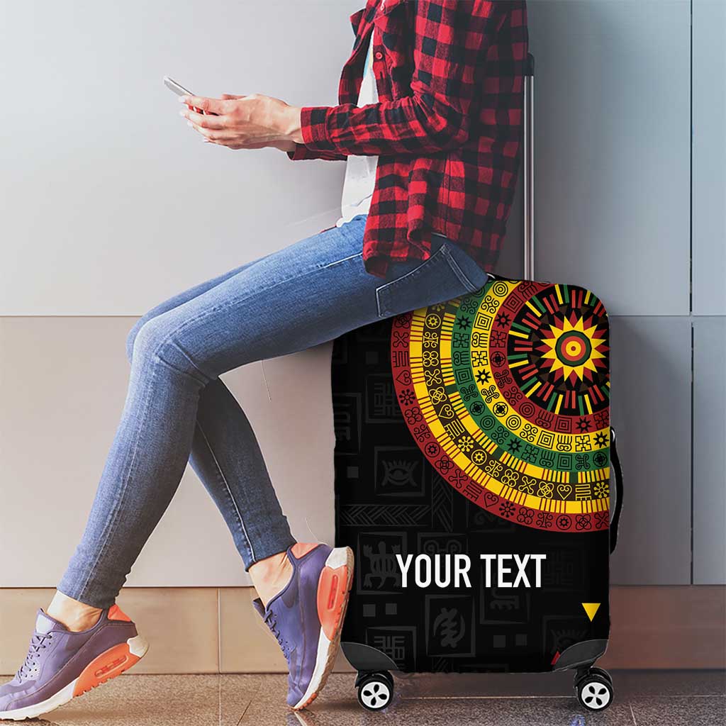 Personalized Adinkra Akan Culture Luggage Cover Afrikan Colors