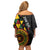 Personalized Adinkra Akan Culture Off Shoulder Short Dress Afrikan Colors