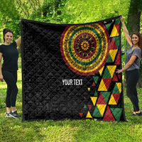 Personalized Adinkra Akan Culture Quilt Afrikan Colors