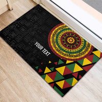 Personalized Adinkra Akan Culture Rubber Doormat Afrikan Colors