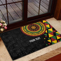 Personalized Adinkra Akan Culture Rubber Doormat Afrikan Colors