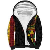 Personalized Adinkra Akan Culture Sherpa Hoodie Afrikan Colors