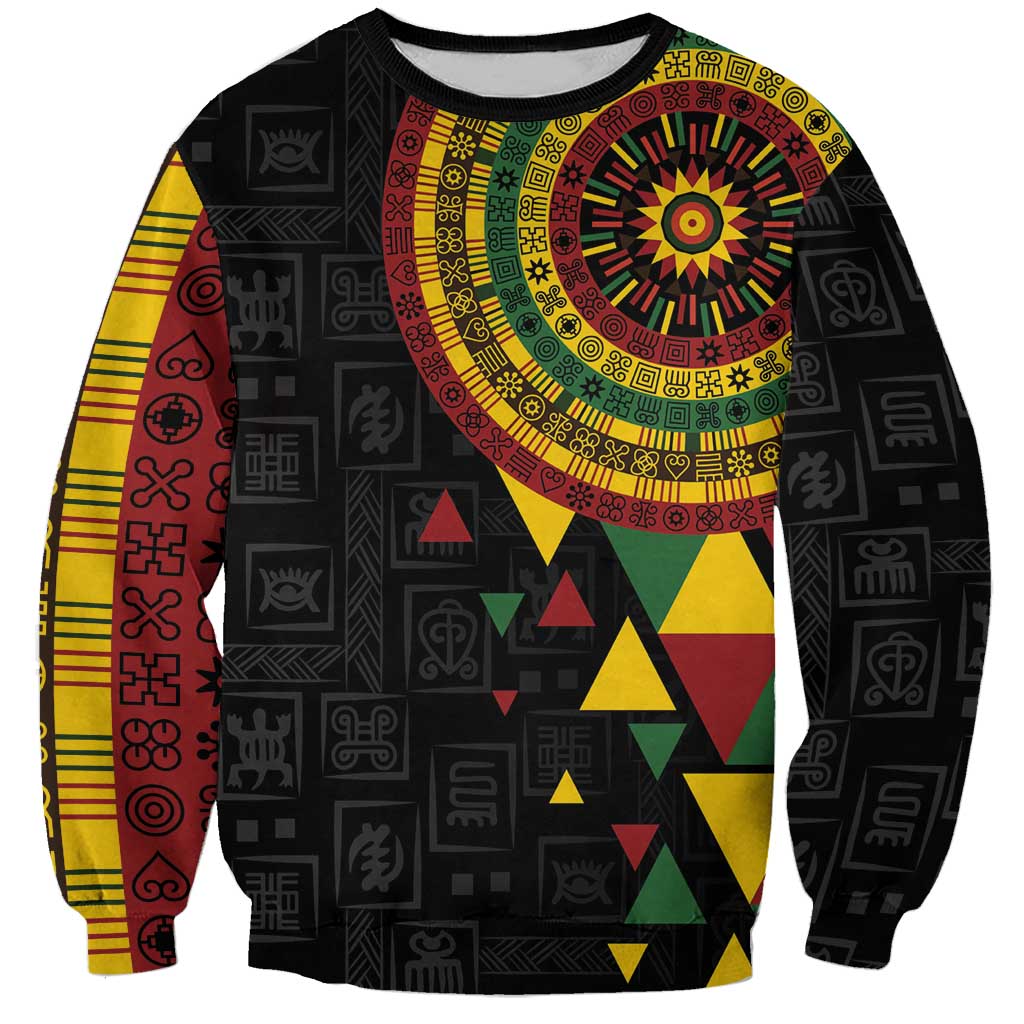 Personalized Adinkra Akan Culture Sweatshirt Afrikan Colors