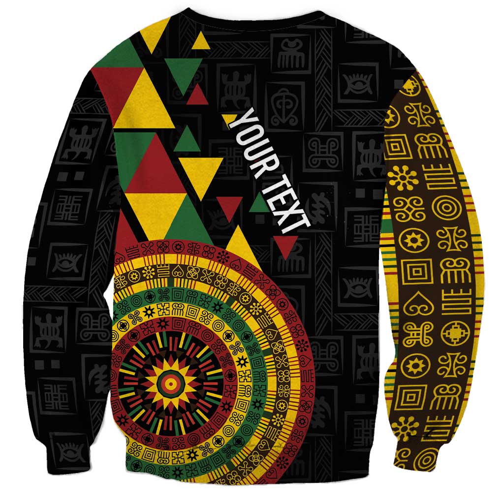 Personalized Adinkra Akan Culture Sweatshirt Afrikan Colors