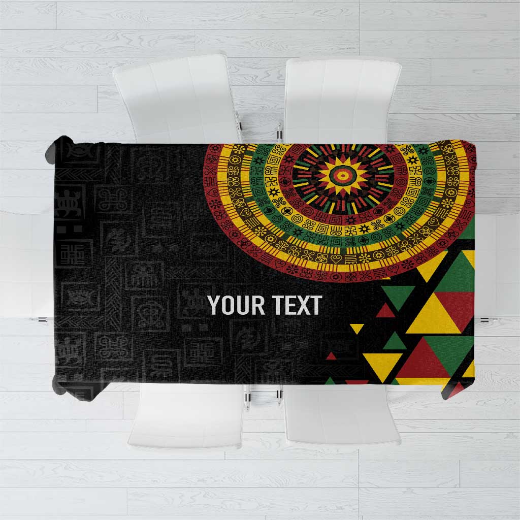 Personalized Adinkra Akan Culture Tablecloth Afrikan Colors
