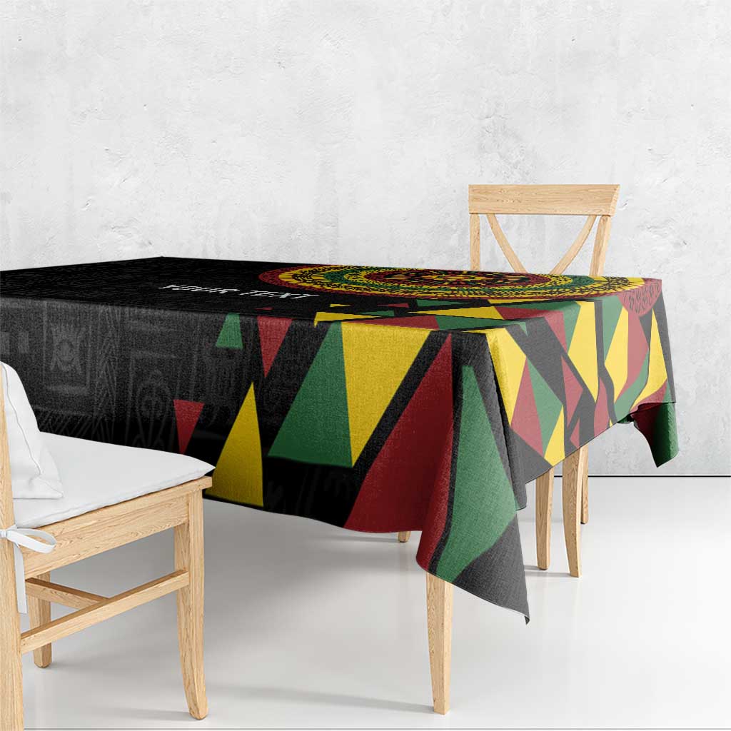 Personalized Adinkra Akan Culture Tablecloth Afrikan Colors