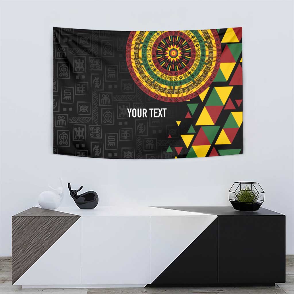 Personalized Adinkra Akan Culture Tapestry Afrikan Colors