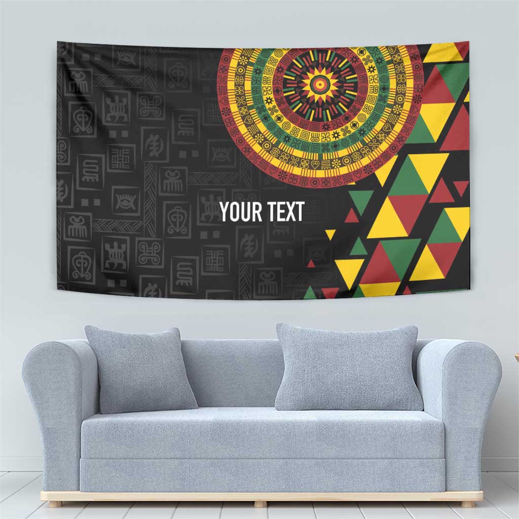 Personalized Adinkra Akan Culture Tapestry Afrikan Colors