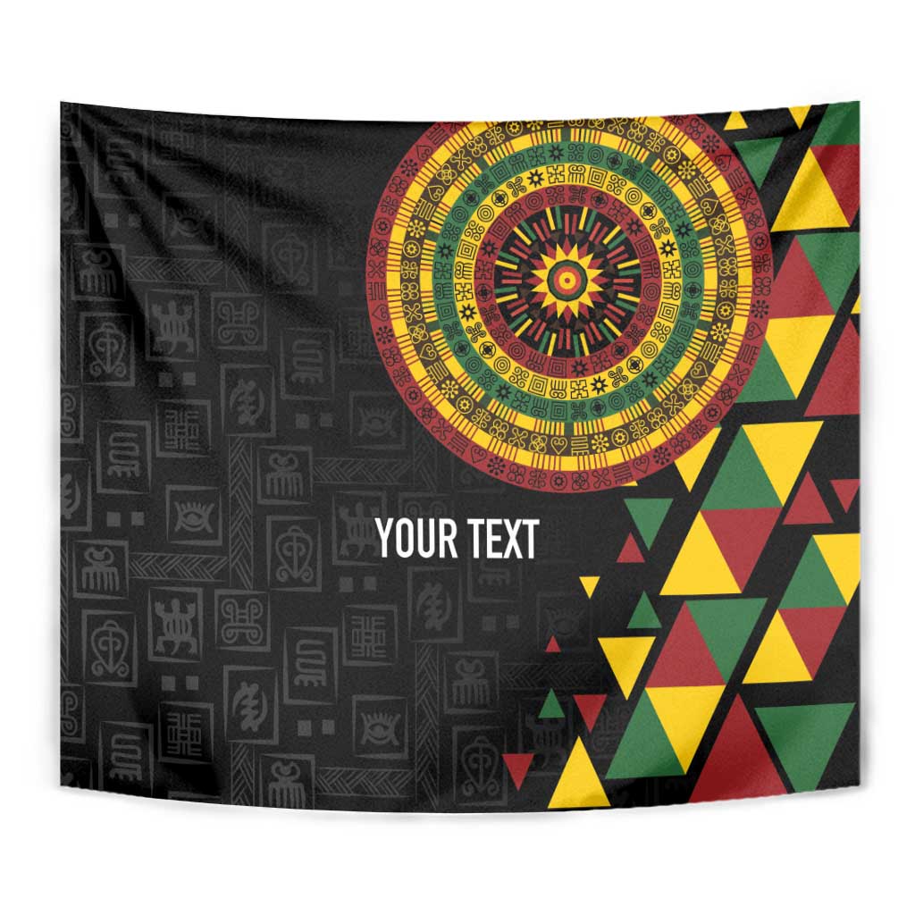 Personalized Adinkra Akan Culture Tapestry Afrikan Colors
