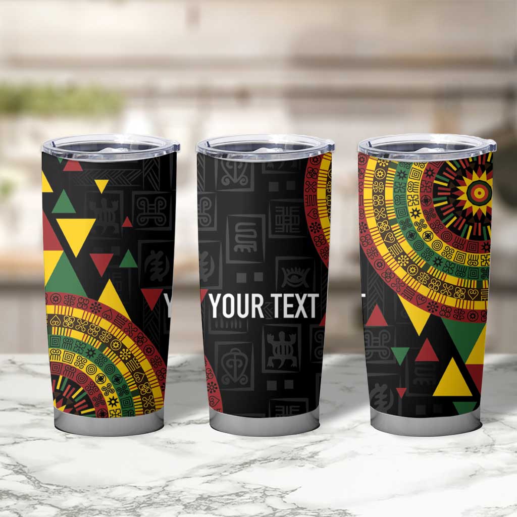 Personalized Adinkra Akan Culture Tumbler Cup Afrikan Colors