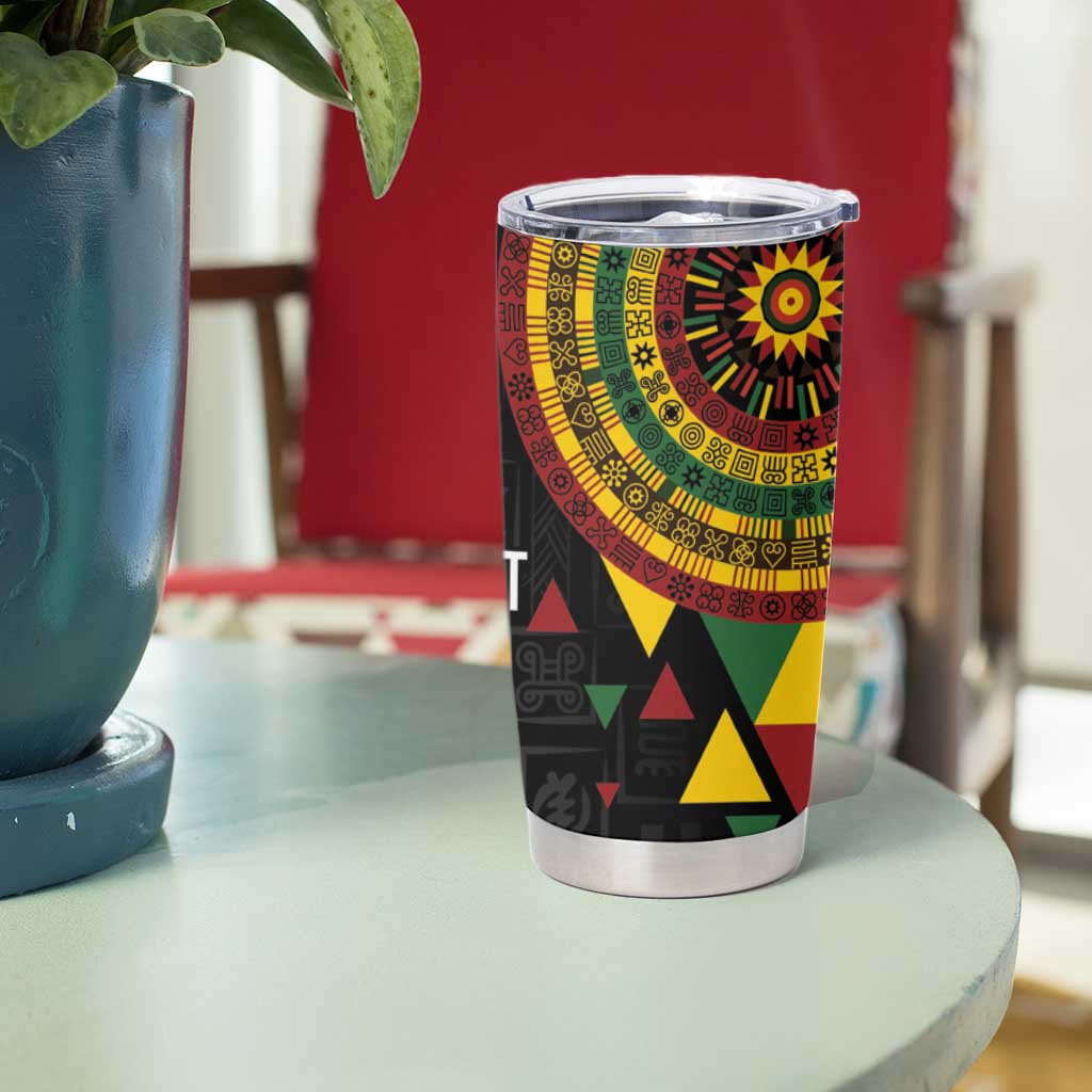 Personalized Adinkra Akan Culture Tumbler Cup Afrikan Colors