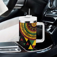 Personalized Adinkra Akan Culture Tumbler With Handle Afrikan Colors