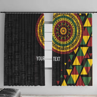 Personalized Adinkra Akan Culture Window Curtain Afrikan Colors