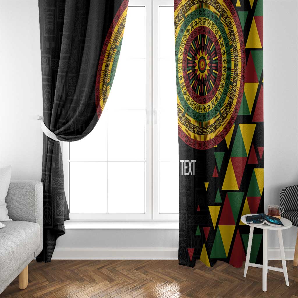 Personalized Adinkra Akan Culture Window Curtain Afrikan Colors