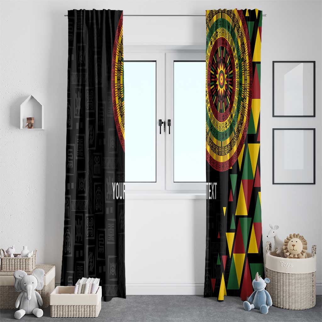 Personalized Adinkra Akan Culture Window Curtain Afrikan Colors