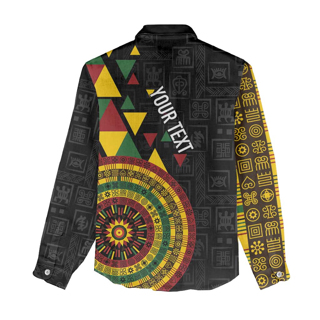 Personalized Adinkra Akan Culture Women Casual Shirt Afrikan Colors