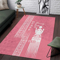 Personalized Adinkra Akan Culture Area Rug Women's Day Duafe Symbol