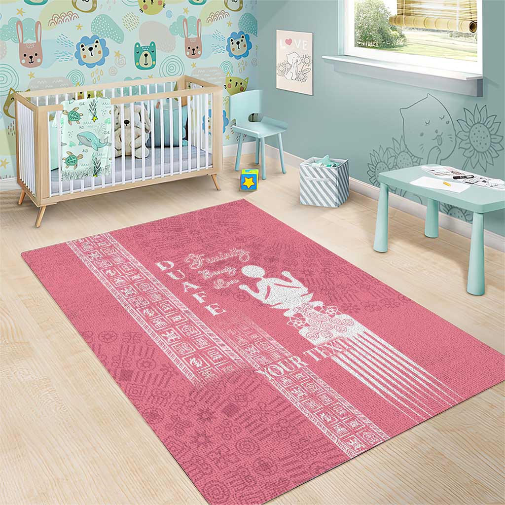 Personalized Adinkra Akan Culture Area Rug Women's Day Duafe Symbol