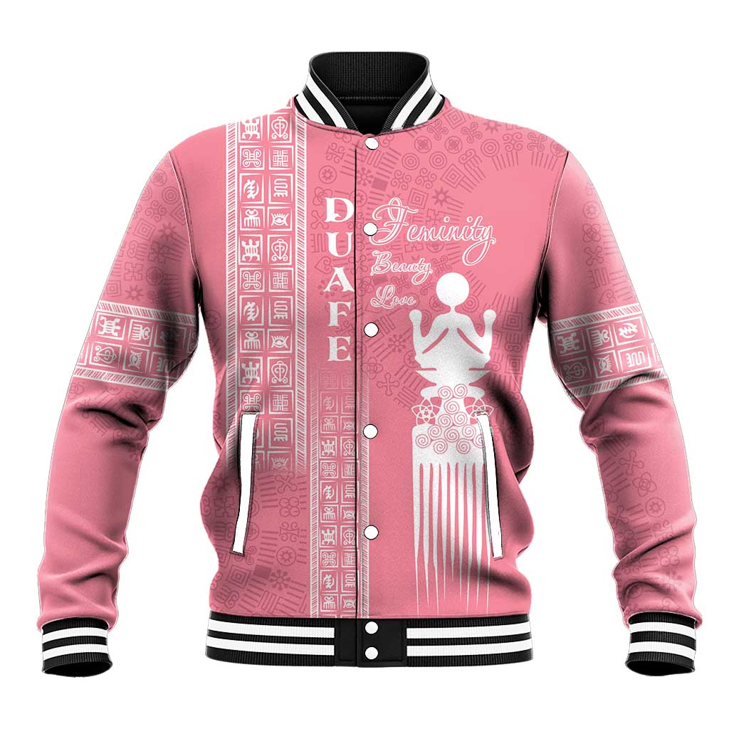 Personalized Adinkra Akan Culture Baseball Jacket Women's Day Duafe Symbol