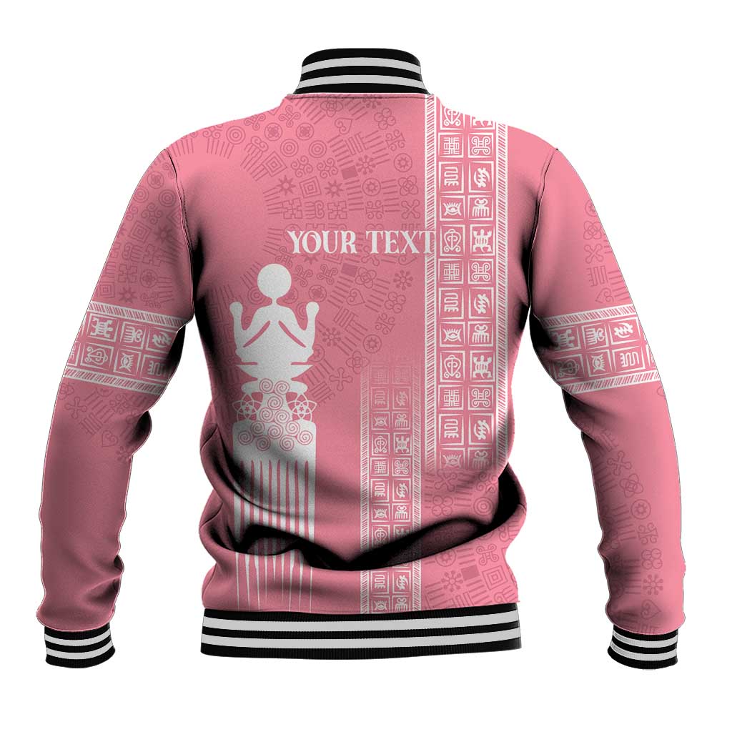 Personalized Adinkra Akan Culture Baseball Jacket Women's Day Duafe Symbol