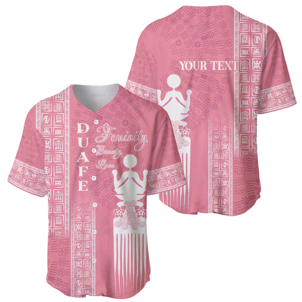 Personalized Adinkra Akan Culture Baseball Jersey Women's Day Duafe Symbol