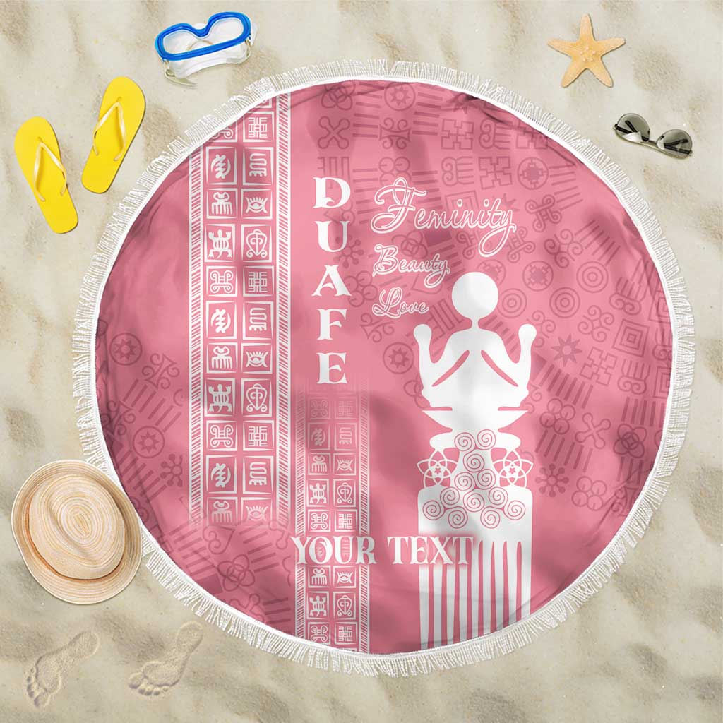 Personalized Adinkra Akan Culture Beach Blanket Women's Day Duafe Symbol