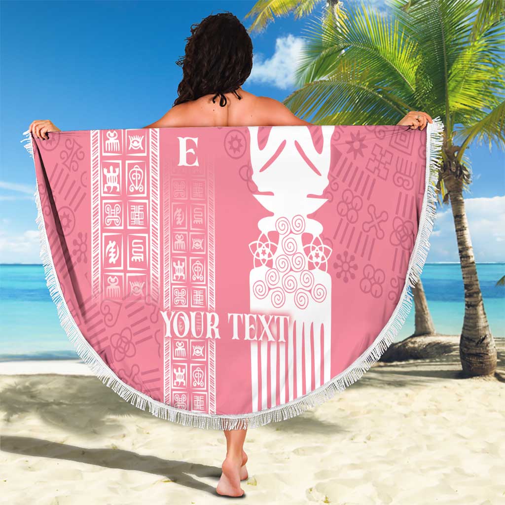 Personalized Adinkra Akan Culture Beach Blanket Women's Day Duafe Symbol
