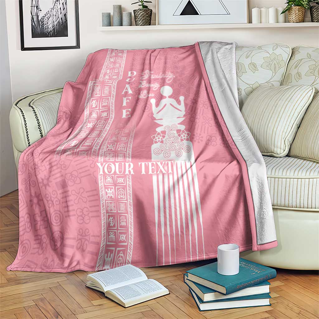 Personalized Adinkra Akan Culture Blanket Women's Day Duafe Symbol