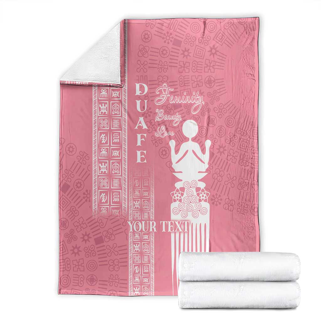 Personalized Adinkra Akan Culture Blanket Women's Day Duafe Symbol